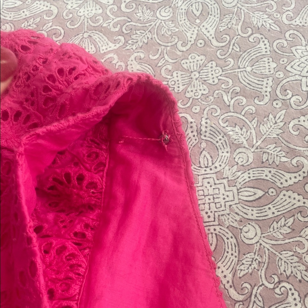J Crew Pink Ruffle Top - Picture 4 of 5